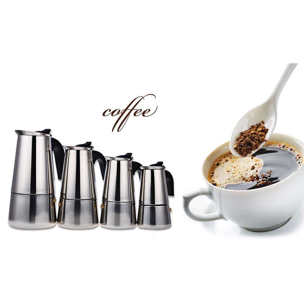 One Two Cups Espresso Coffee Maker Moka Pot Teko 300ml 6 Cup - Z20 2