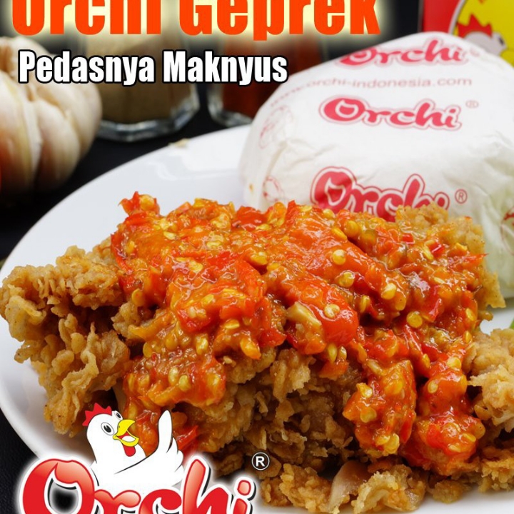 Orchi Geprek Paket Nasi Sayap Or Paha Bawah