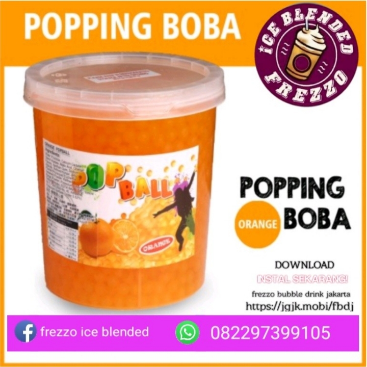 Orenge Topping Boba