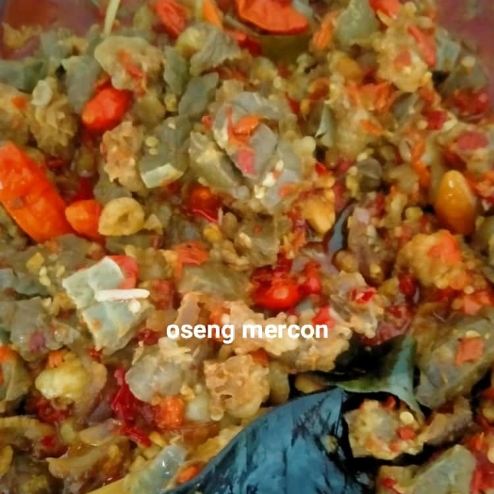 Oseng Mercon Sapi Dengan Nasi Paket Normal