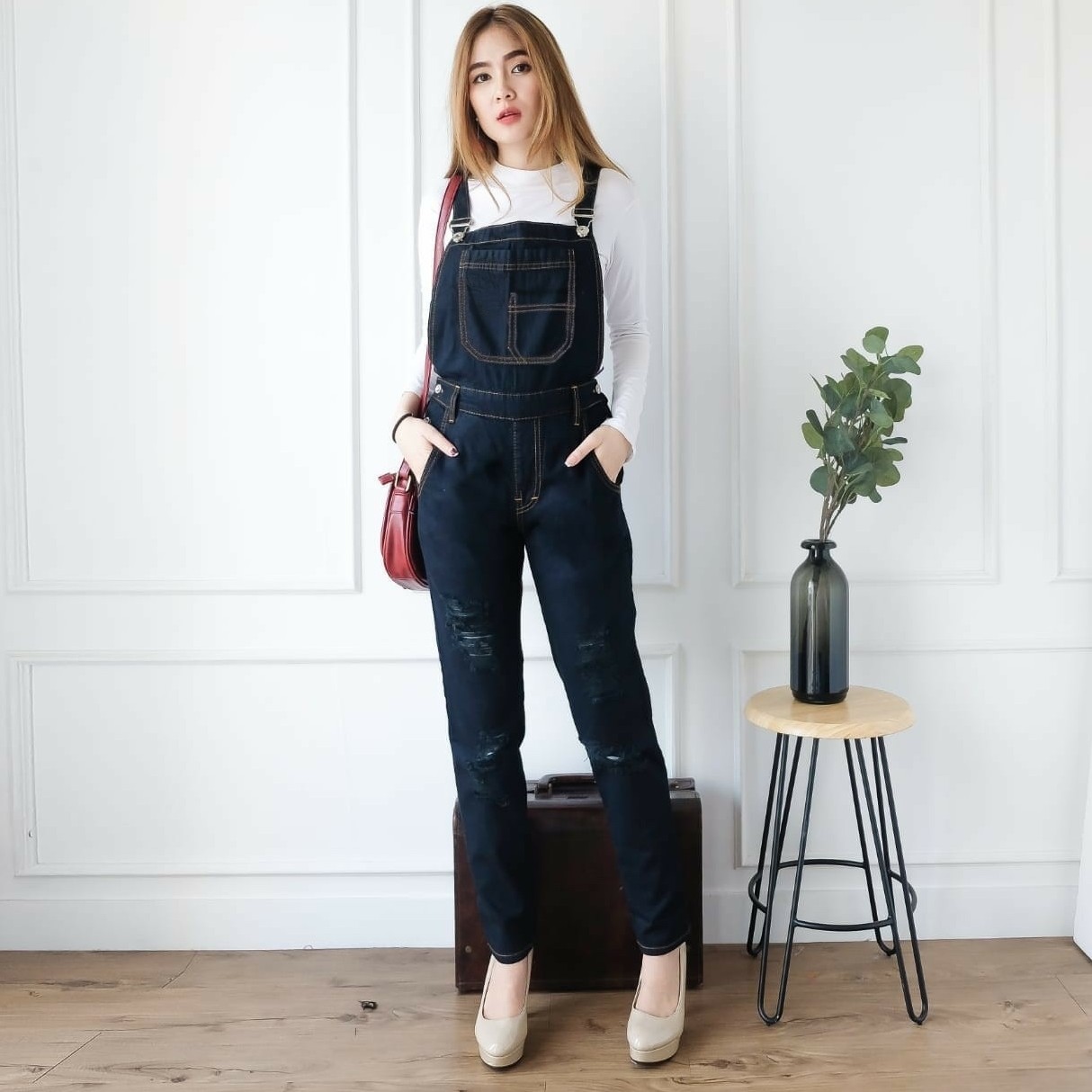 Overall Jeans Black