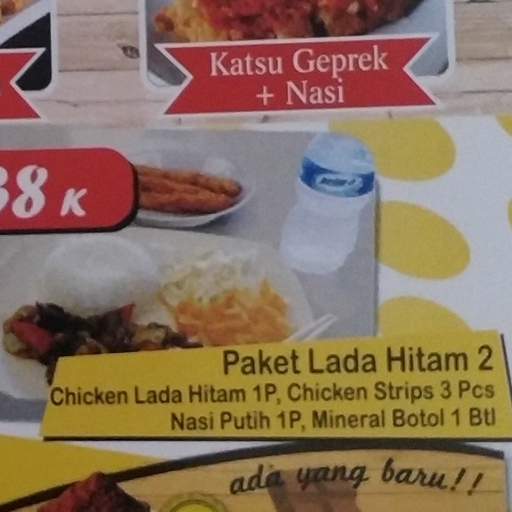 PAKET AYAM LADA HITAM 2            38K