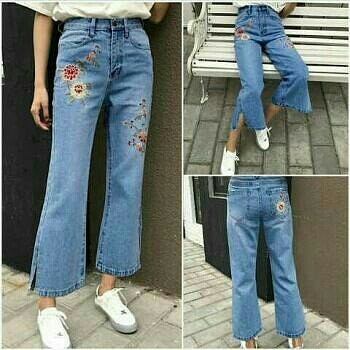 PANT CUTBRAY SLIT ROSE DARK