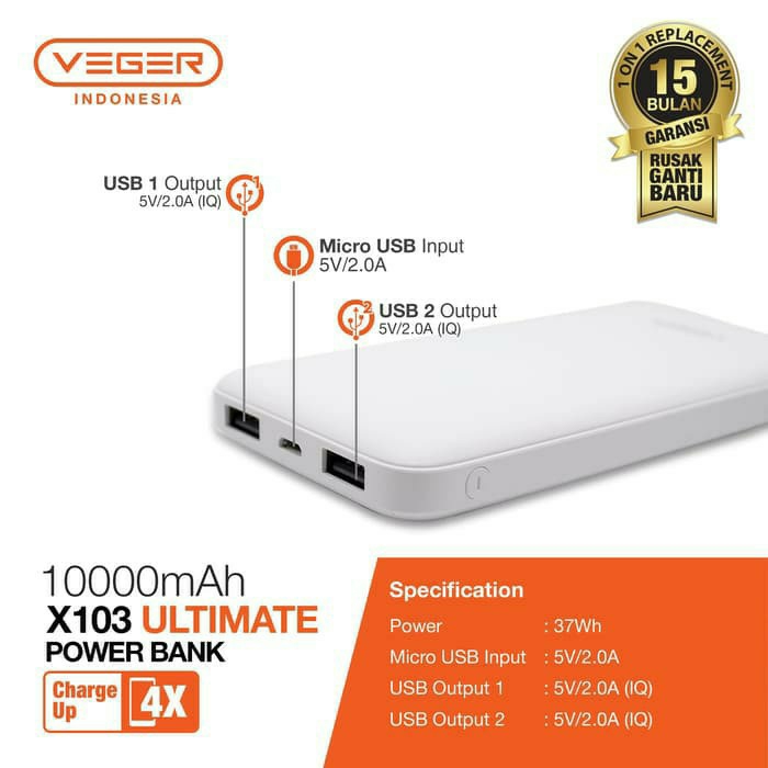 PB Veger 10000 mAh X103
