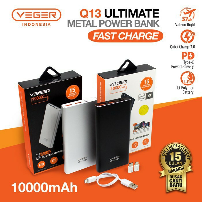 PB Veger Quick Charge 3A Q13 2