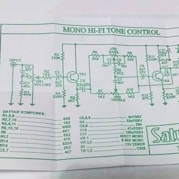 PCB Tone Control Mono 2