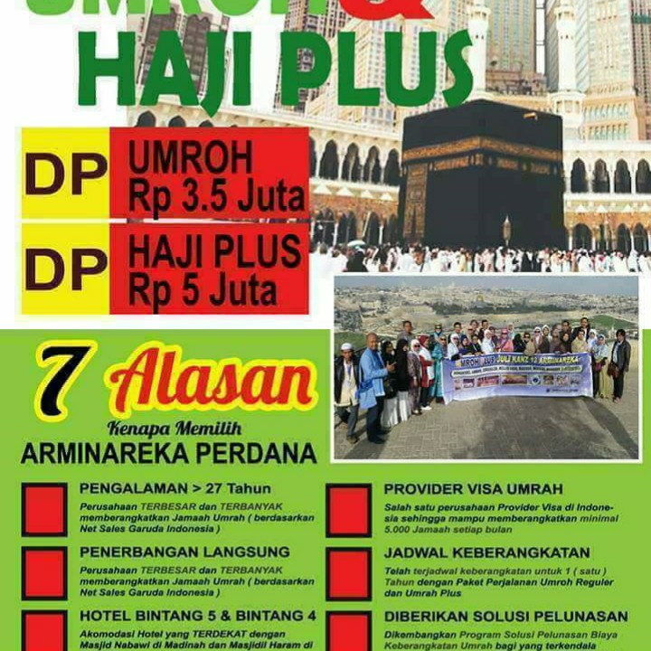 PERJALANAN UMROH DAN HAJI PLUS ARMINAREKA PERDANA  2