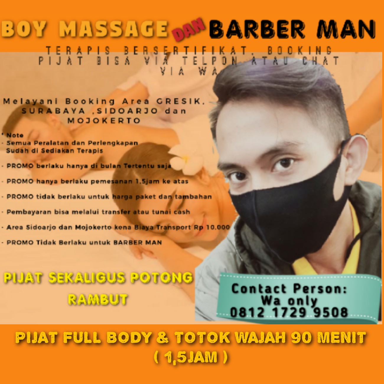 PIJAT FULL BODY DAN TOTOK WAJAH 90MENIT