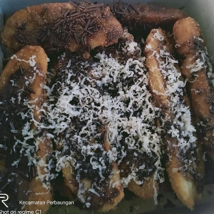 PISANG Crispy toping Mix Keju Coklat