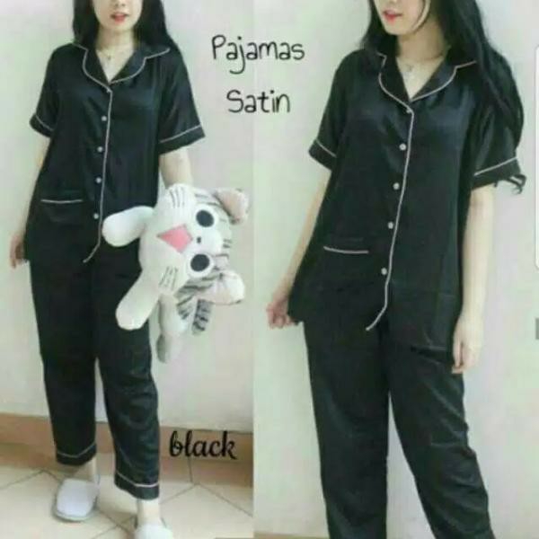 PIYAMA SATIN MURAH LENGAN PENDEK