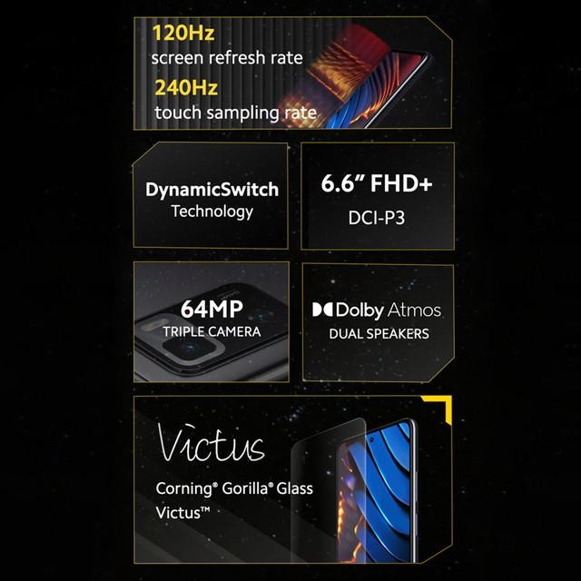POCO X3 GT 8GB256GB 6nm Dimensity1100 64MP Triple Kamera Layar 5