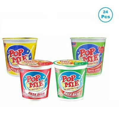 POP MIE Mie cup instant jual 1 dus isi 24 bks pilih rasa