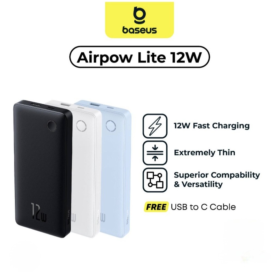 POWERBANK BASEUS AIRPOW LITE 12W 10000 3