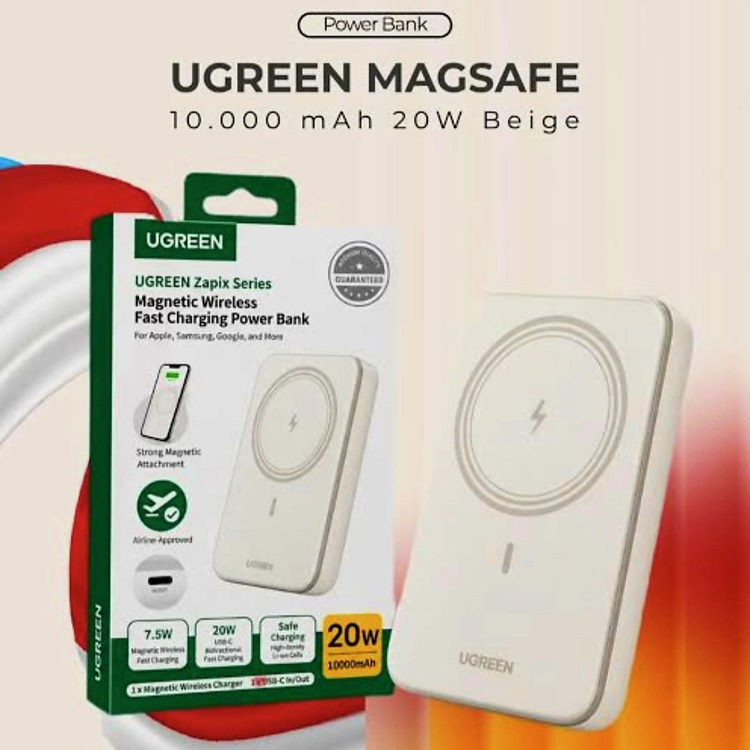 POWERBANK UGREEN ZAPIX SERIES MAGNETIC WIRELESS 25208 10000mAh