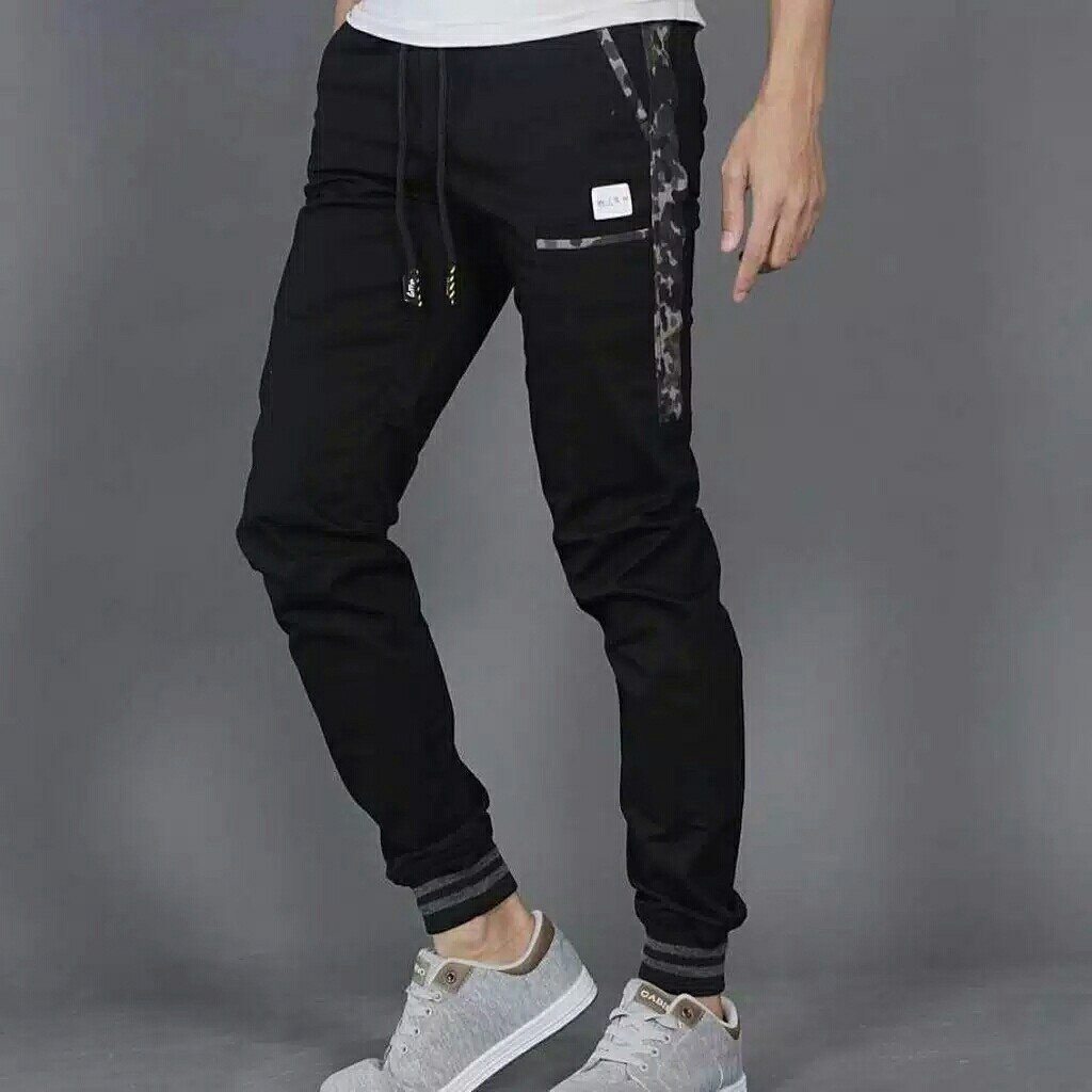 PREMIUM CELANA JOGGER JOGER PANJANG LIST STRIPE ARMY 2