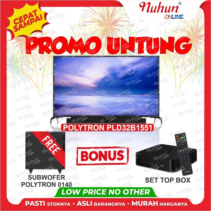 PROMO UNTUNG Polytron PLD 32B1551 FREE Set Top Box