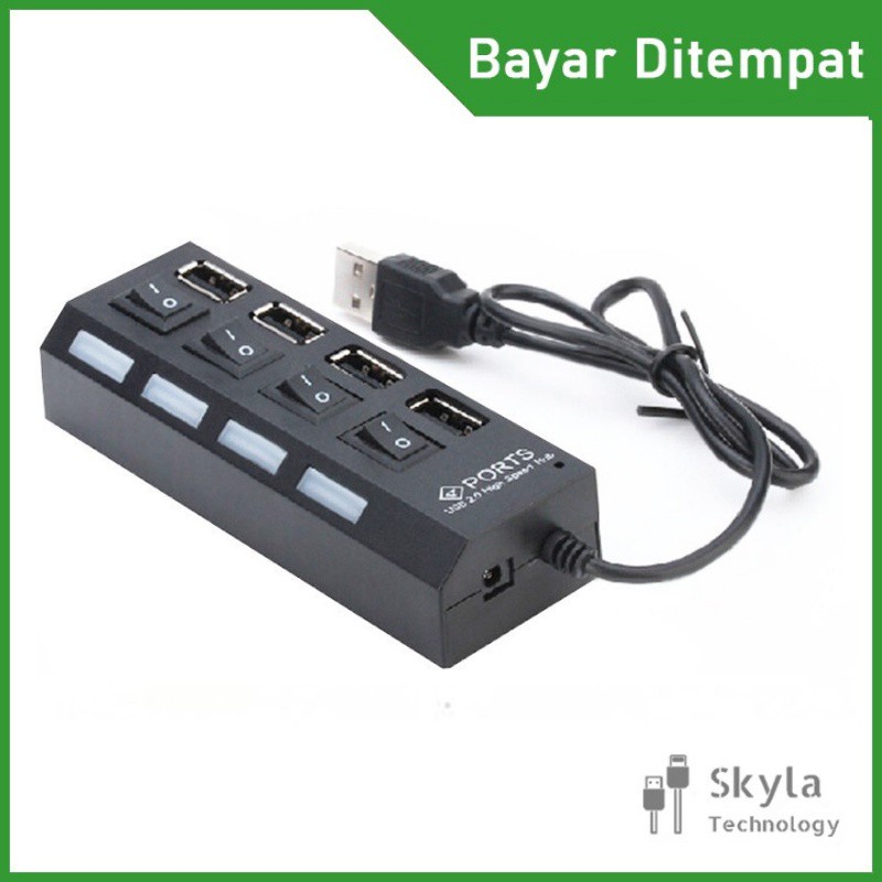 PROMO USB 20 HUB 4 PORT SAKLAR ONOFF MURAH - KIT