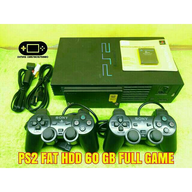 PS2 Fat HDD 60GB Full Game PS 2 Fat Hardisk Dalam NA
