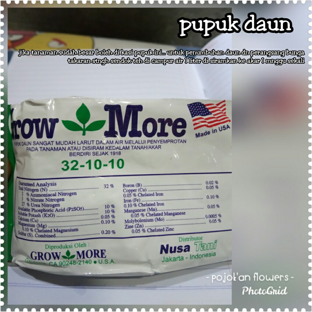 PUPUK BUBUK GROW MORE