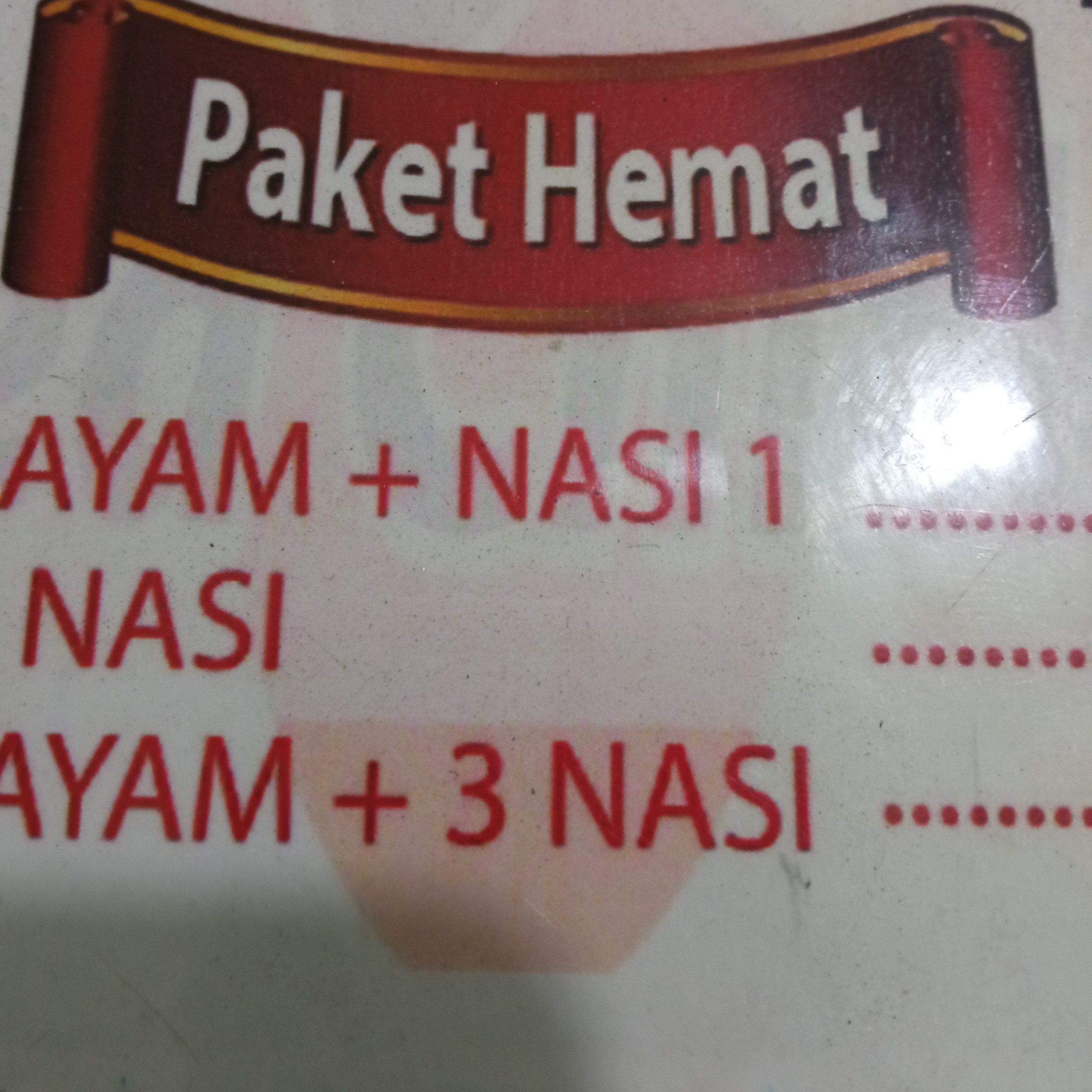 Pahe 1 Potong Ayam Dan Nasi