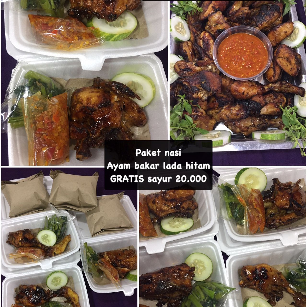 Paket Nasi Ayam Bakar Lada Hitam