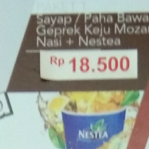 Paket 1 Geprek Keju Mozarela