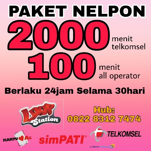 Paket 2000mnt Tsel 100mnt Operator Lain 30hari