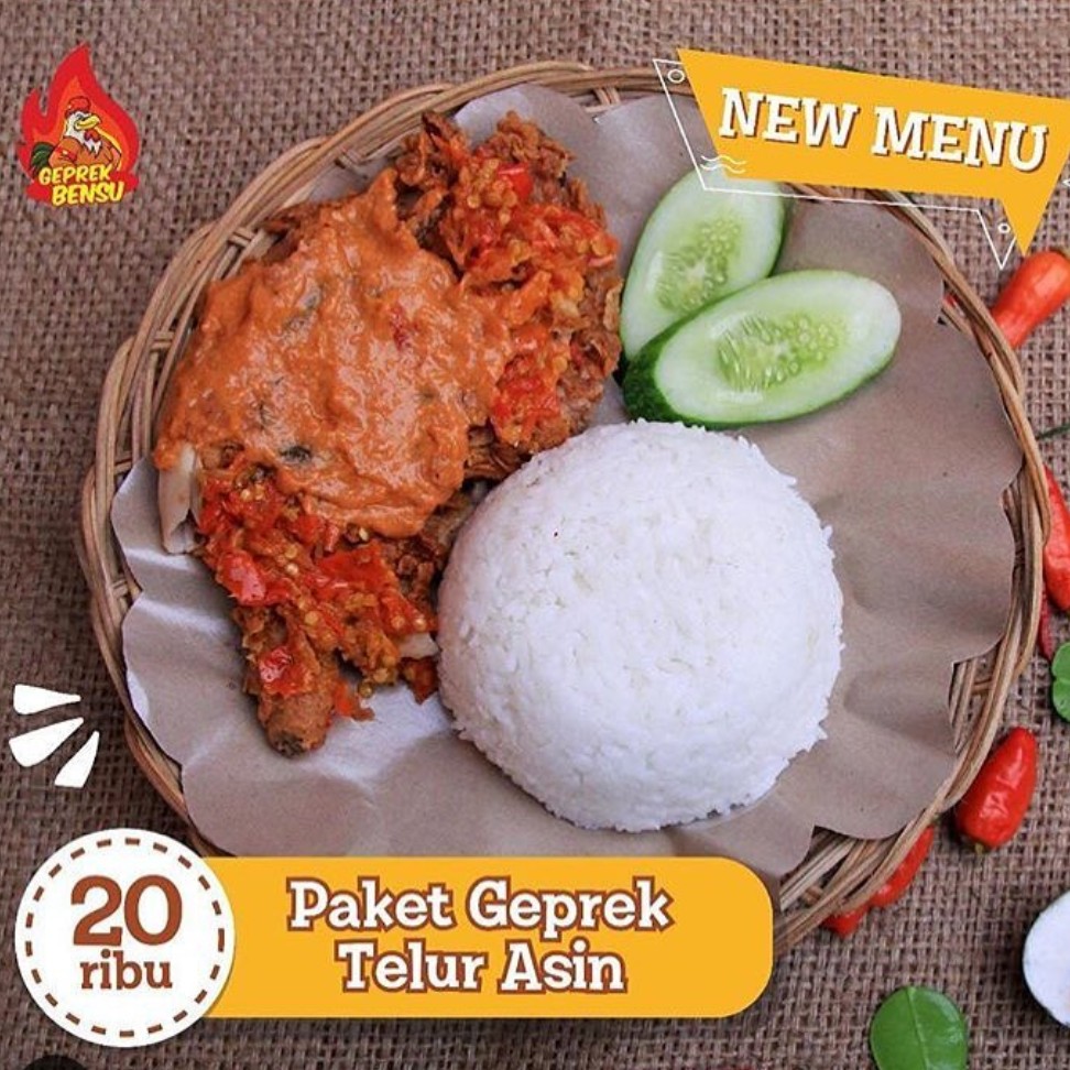Paket Ayam Geprek Bensu Telur Asin