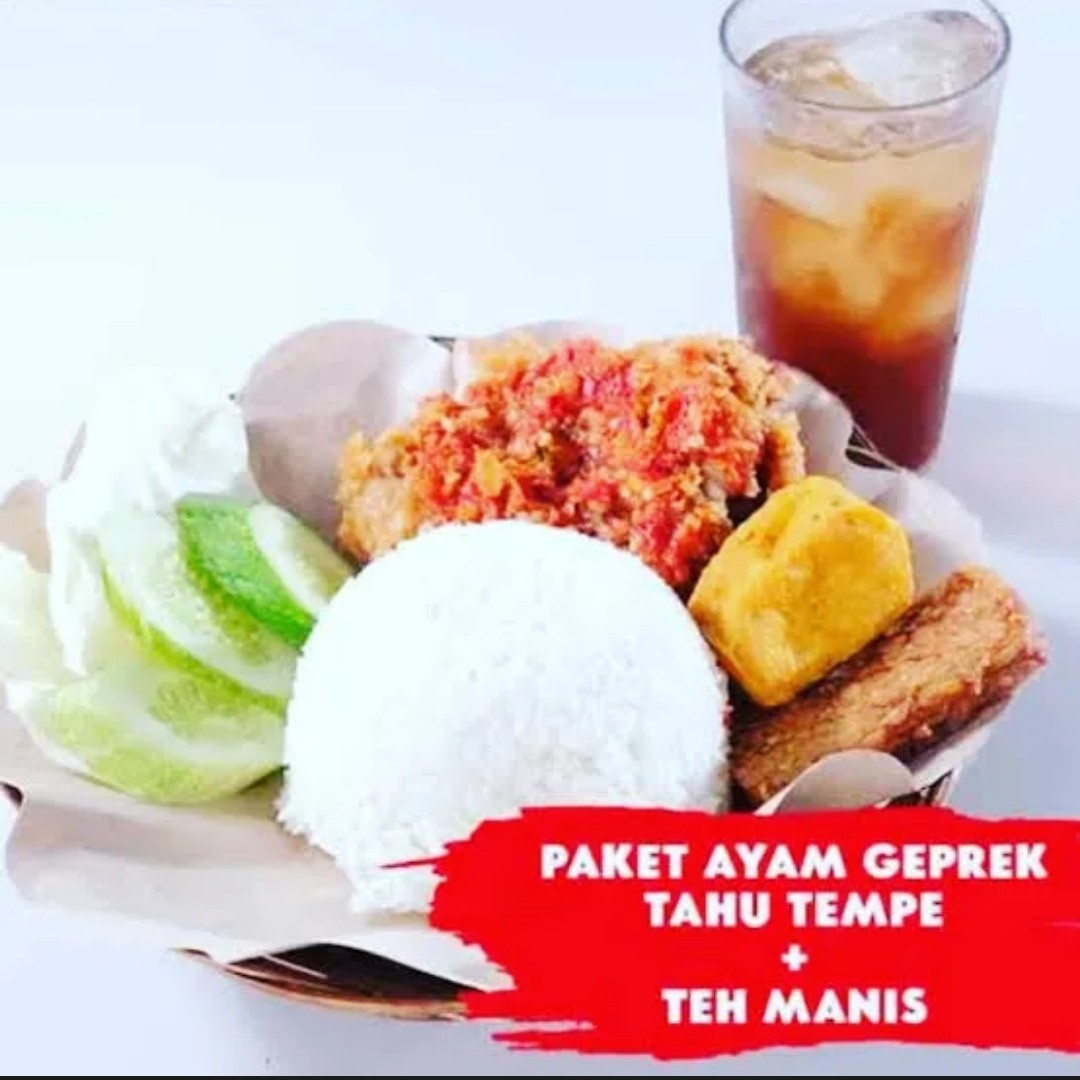 Paket Ayam Geprek Full Dengan Minum