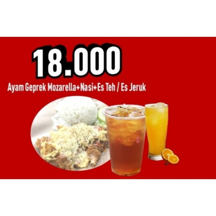 Paket Ayam Geprek Mozarella
