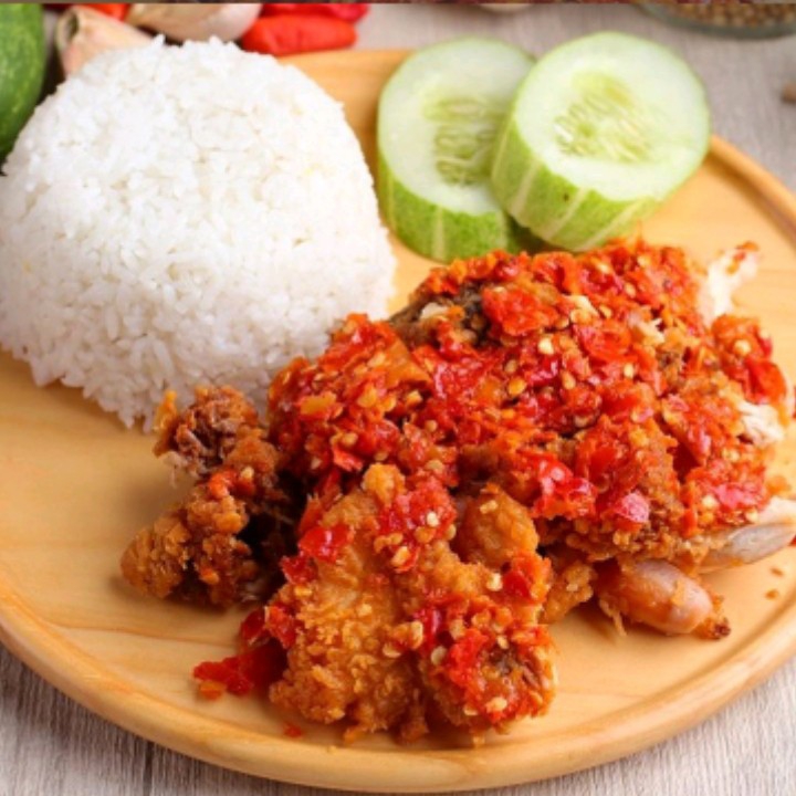 Paket Ayam Geprek Sambal Original Dan Nasi
