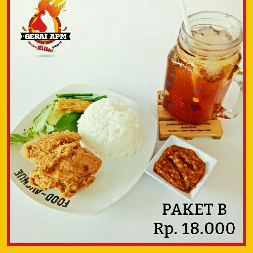 Paket B Ayam Crispy Sambel Mercon