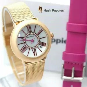 Paket Hush Puppies Jam Tangan  Dan Tali Pink