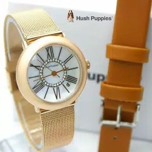 Paket Jam Tangan Hush Puppies Dan Tali Coklat