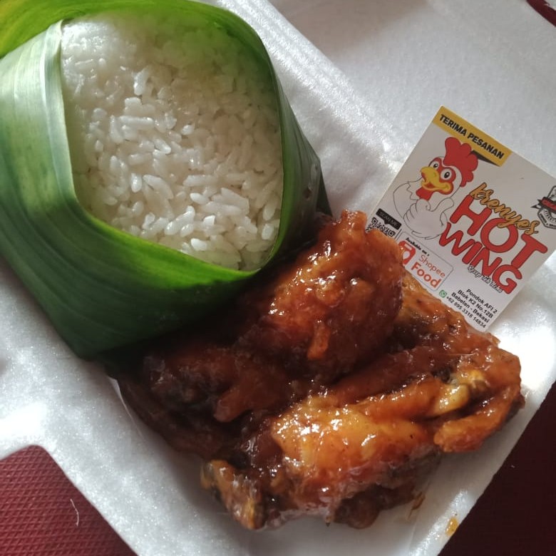 Paket Krenyes Hot Wings Nasi