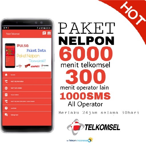 Paket NELPON 6000mnt Tsel 300mnt Operator Lain