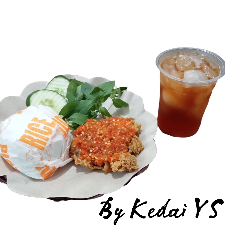 Paket Nasi Ayam Geprek Es Teh Manis 