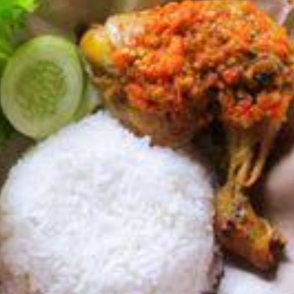 Paket Nasi Ayam Kampung Paha Mercon Pedas
