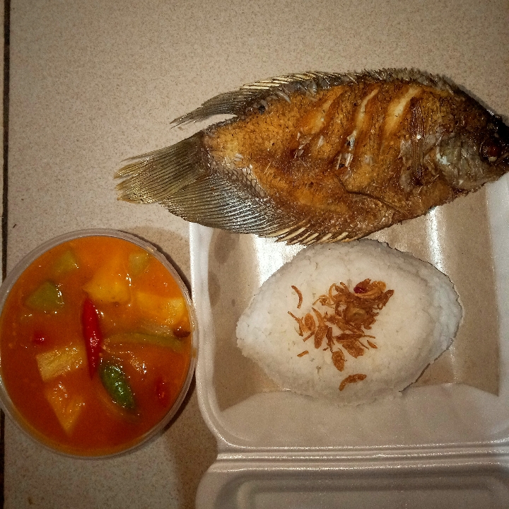 Paket Nasi Gurame Asam Manis Pedas Nanas 