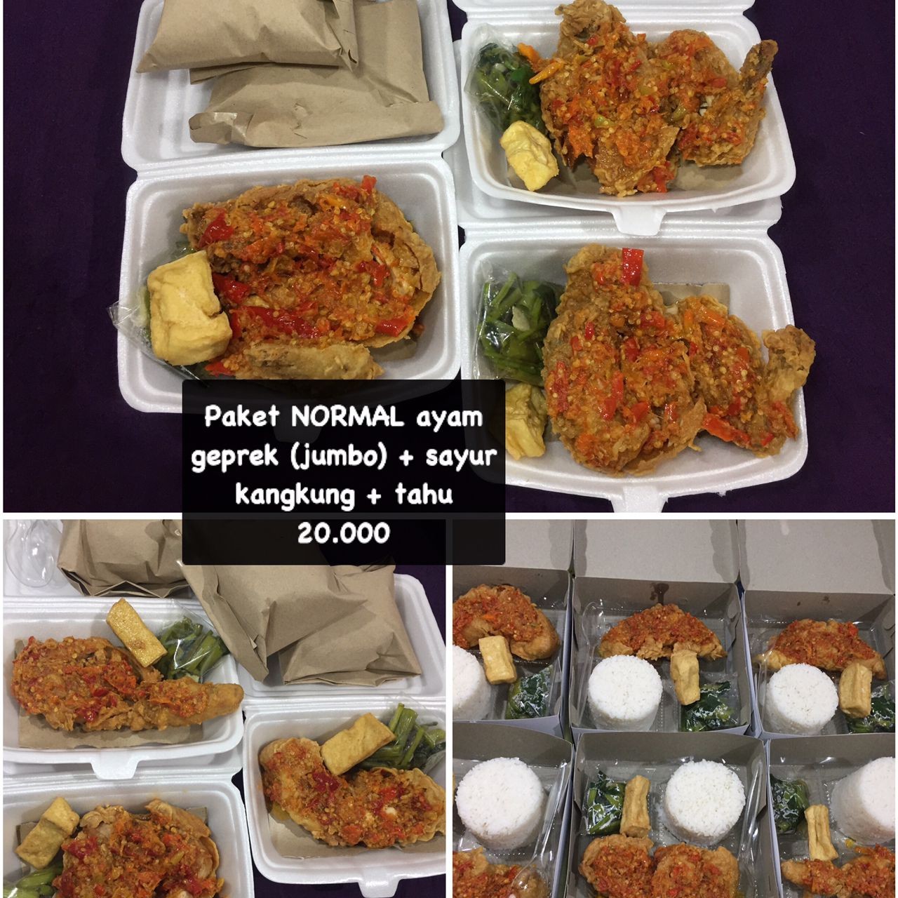 Paket Normal Ayam Geprek Jumbo