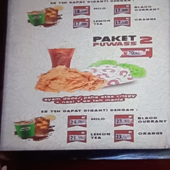 Paket Puas 2 Nasi Ayam Black Qurrant
