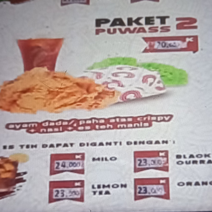 Paket Puas 2 Nasi Ayam Es Teh