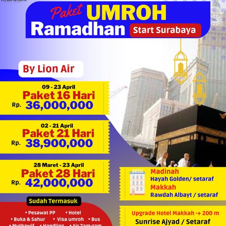 Paket Umroh Ramadhan Start Surabaya