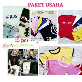 Paket Usaha Kaos 15pcs