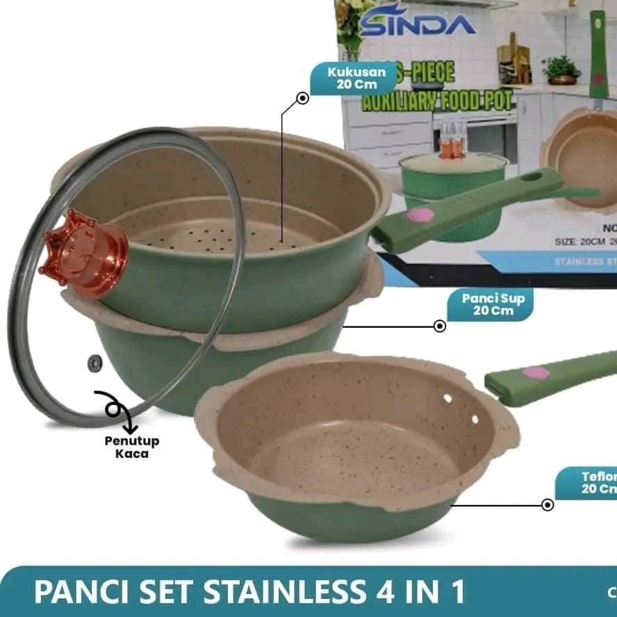 Panci Set Flower Sinda M1113