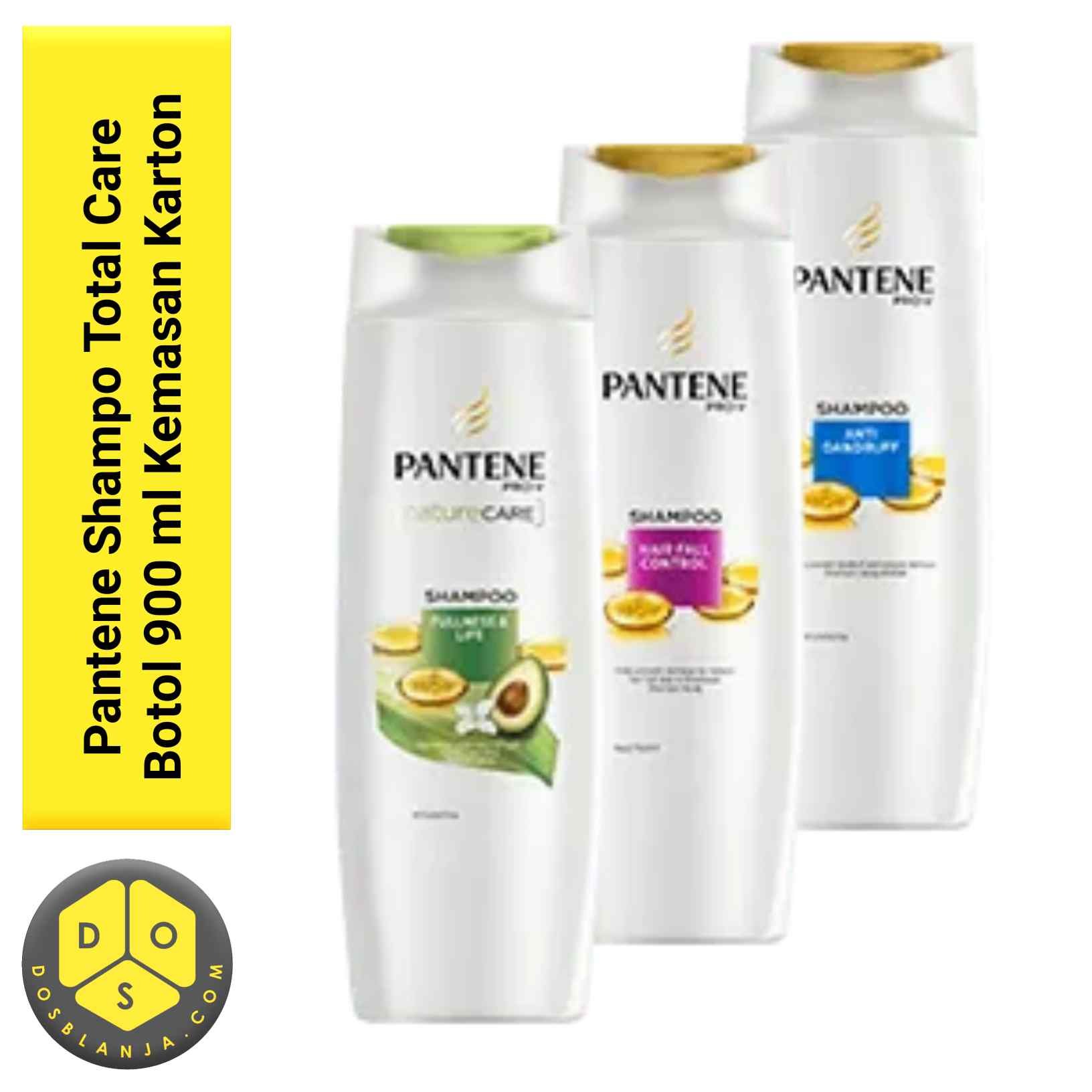 Pantene Shampo Total Care Botol 900 ml Kemasan Karton