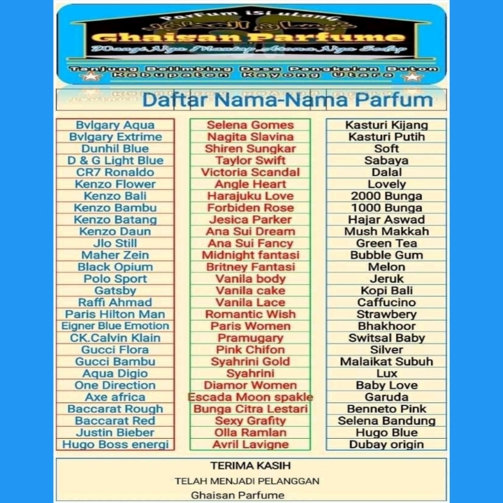 Parfum Isi Ulang Bibit Murni 2