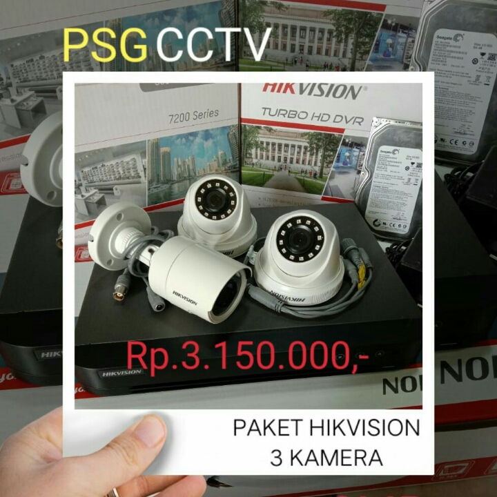 Pasang CCTV 3 Kamera Hikvision