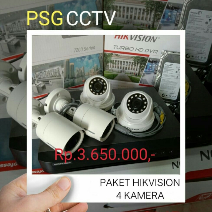 Pasang CCTV 4 Kamera Hikvision