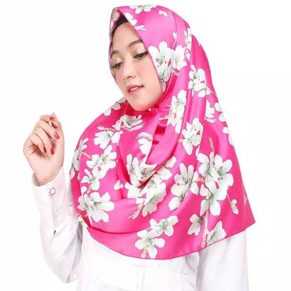 Pashmina Bunga Sakura - Kerudung Fanta